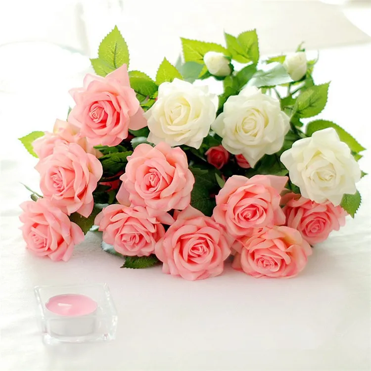Artificial Latex rose Flowers for Wedding Real Touch Flower DF121 (36)