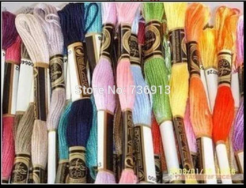 Всего 300 штук поперечные нитки для вышивания крестиком-выберите свои собственные цвета и количество