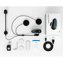 Новейший мотоциклетный шлем Интерком bluetooth гарнитура водонепроницаемый беспроводной домофон шумоподавление музыка вызов наушники
