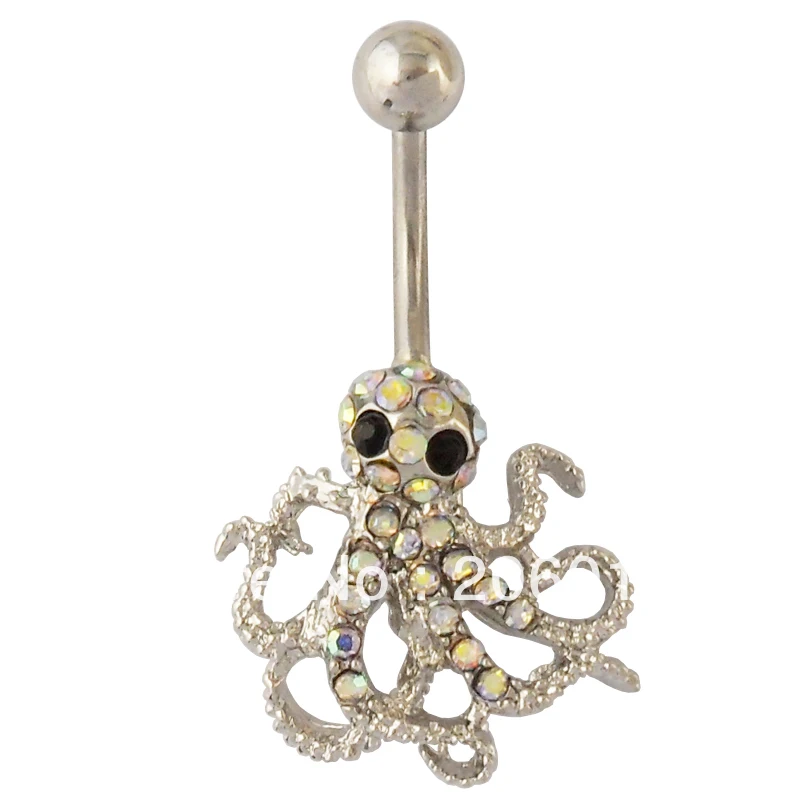 5pcs/lot Wholesale Octopus Belly Ring Belly Button Ring Navel Ring Body Jewelry