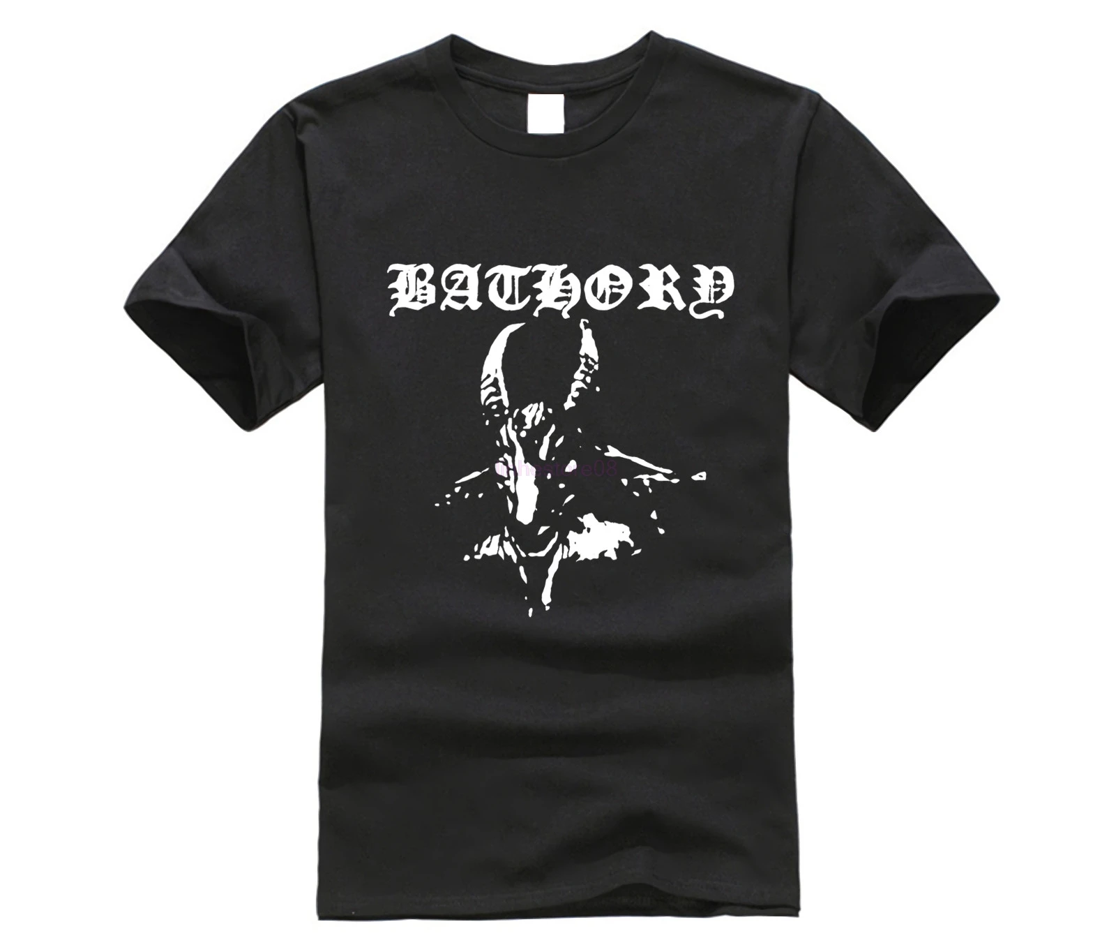 

Linen Shirts Bathory Goat T Shirt Men Blood Fire Death Hammerheart Two Sides Short Men Crew Neck Christmas Shirt