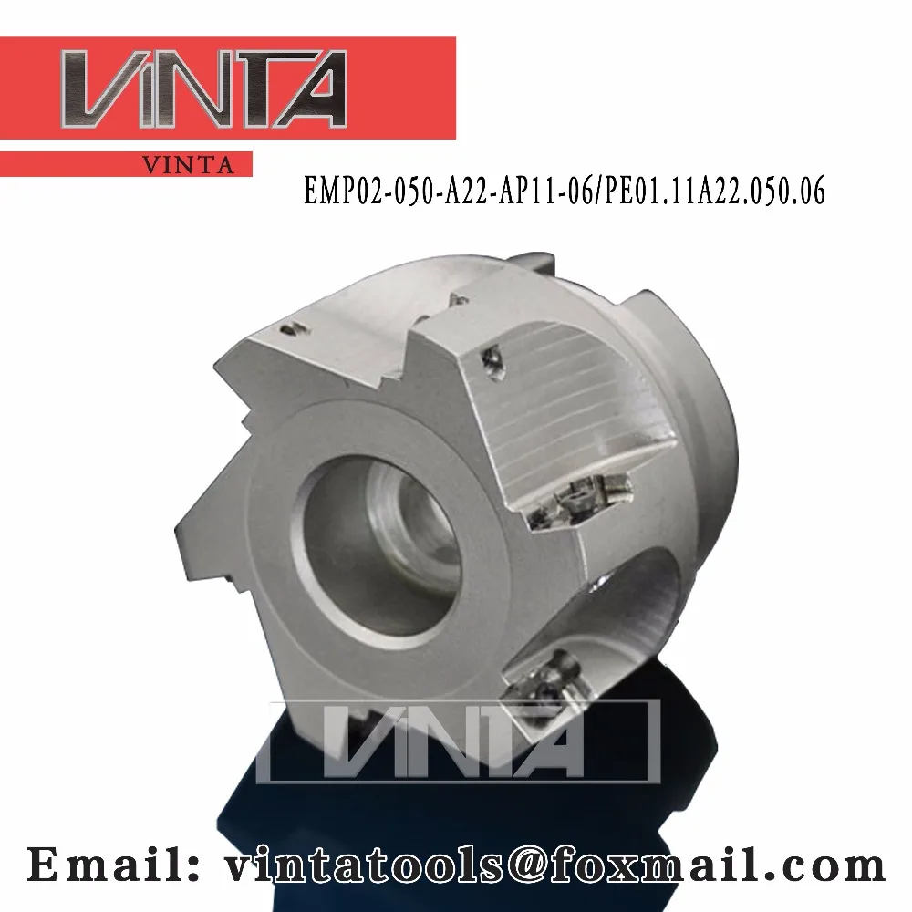 

EMP02-050-A22-AP11-06 / PE01.11A22.050.06 Indexable Milling cutter Mached carbide insert APKT11T304