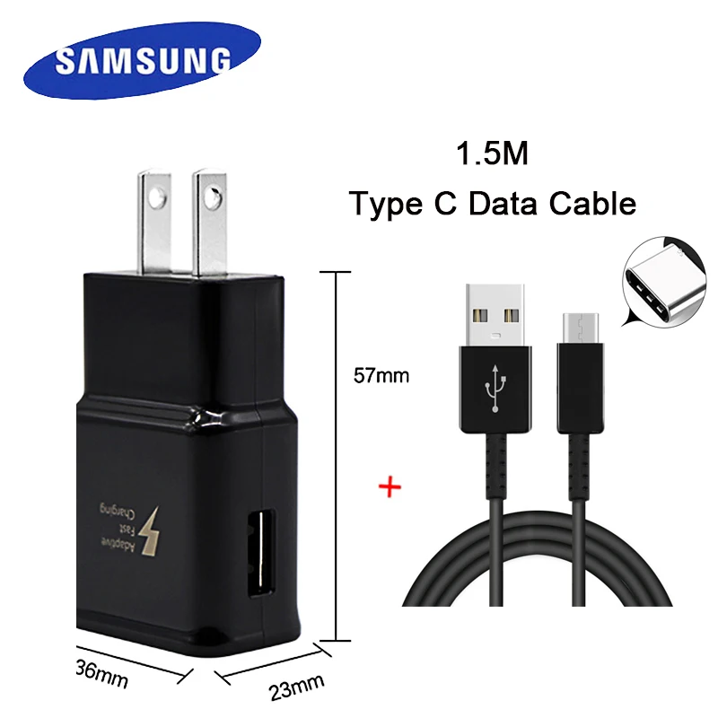 Samsung оригинальная usb зарядка Type C штепсельная вилка европейского стандарта для