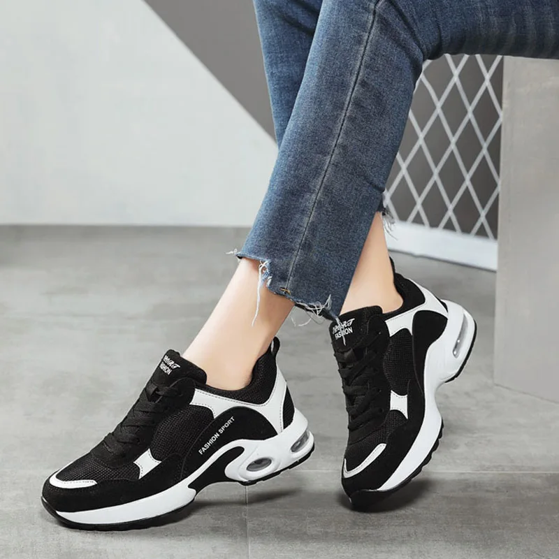 Respirant Formateurs Plat Feminino Décontractées Maille Green Mode Femmes blue Air Dames Tenis black De 2019 Sortie Lacet Printemps Chaussures Up pink Sport T76g6qI