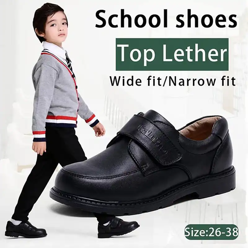 Boys black uniform shoes Clearance
