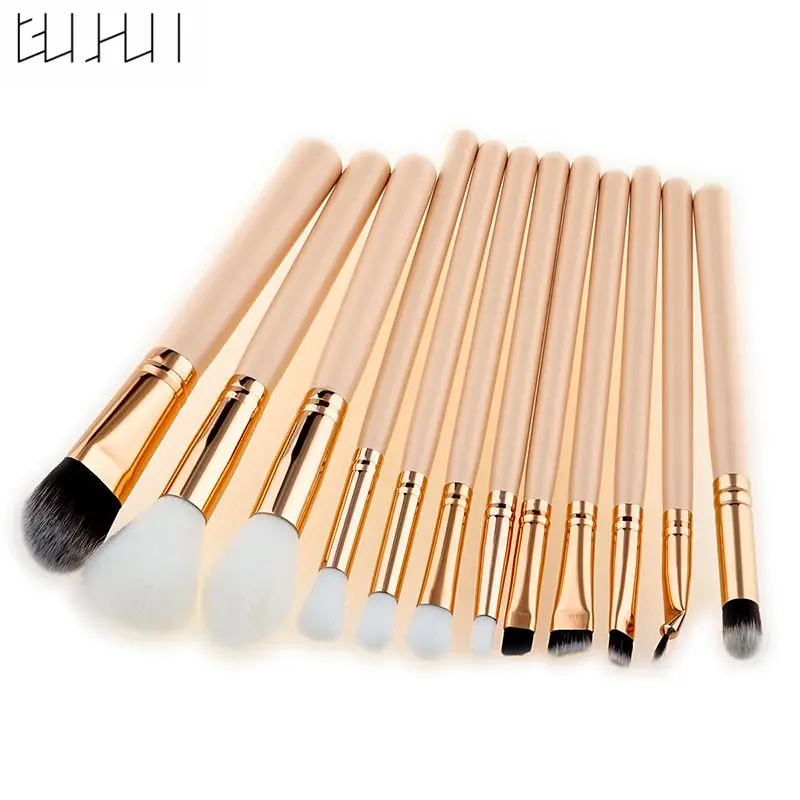 

GUJHUI 12Pcs Make up Brushes Set Blush Foundation Eyeshadow Eyelash Eyeliner Lip Make up Cosmetic Beauty Make up Brush Tool