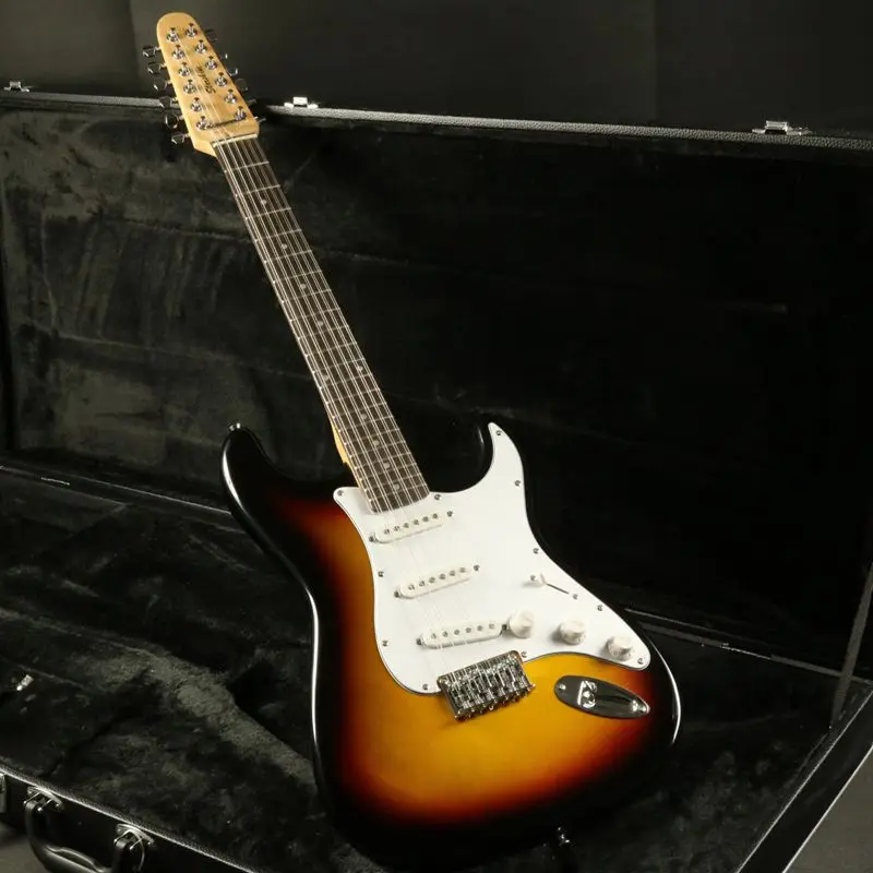 

12 strings ST Electric guitar X7-13 Sunburst Color Strings Thru Body