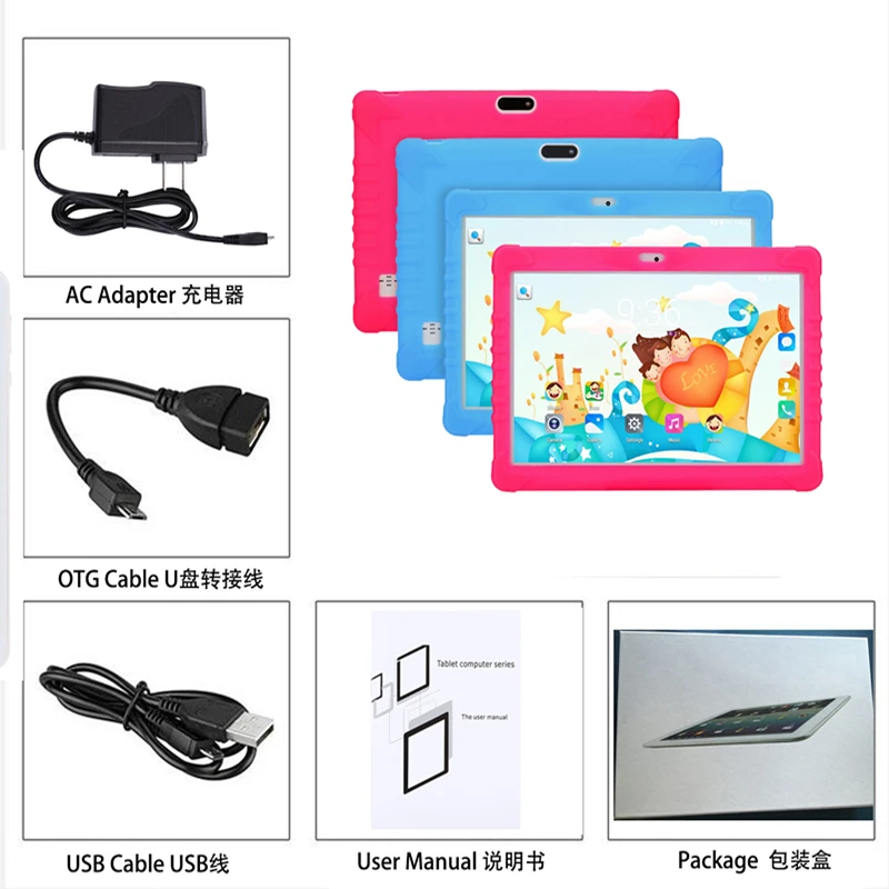Kids 10.1 inch Tablet With Rubber Case 3G Call Android 6.0 Learning Machine 1280x800 IPS Screen 2+32G 3G SIM Card WiFi Bluetooth Kids 10.1 inch Tablet With Rubber Case 3G Call Android 6.0 Learning Machine 1280x800 IPS Screen 2+32G 3G SIM Card WiFi Bluetooth