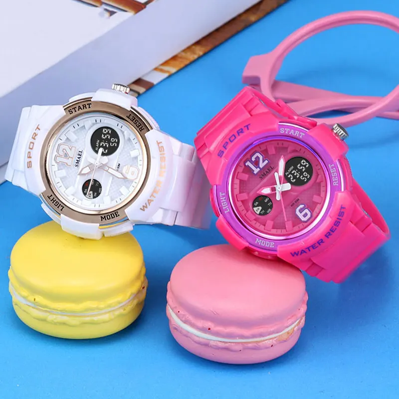 2017 Ladies Watch LED Waterproof Rose Gold White Women Watch Top Brand Quartz Watch Bracelet 1632 Relogio Feminino Girls Watches
