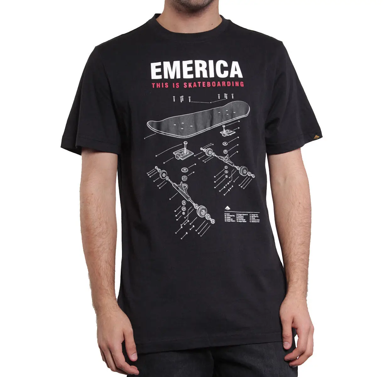 Футболка EMERICA схема ольтрэмарэ с Небольшой da uomo skater скейтборд maglietta новые мужские