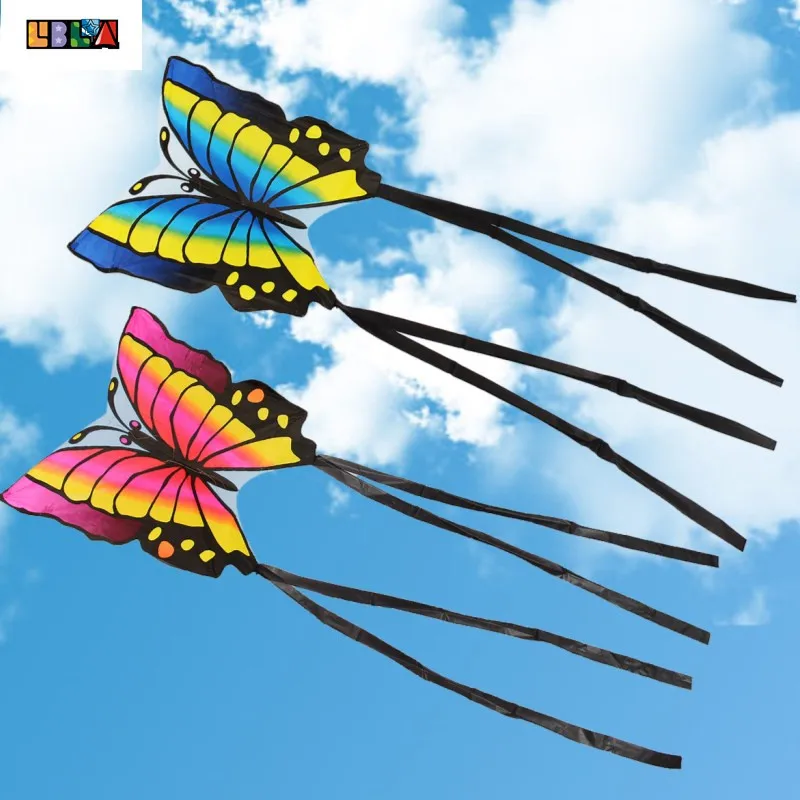 

LBLA 1Pc Outdoor Butterfly Foldable Children Kite Easy To Fly Chemical Fiber Cloth Red Blue Gift Funny Sport Playing Toys