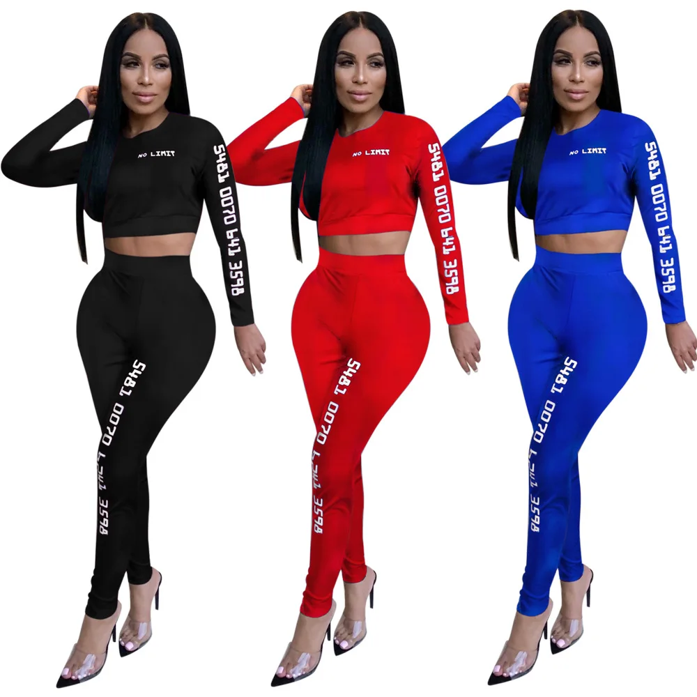 Sexy offset print suit for new 2019 casual pencil pants top | Тематическая одежда и униформа