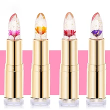 Прозрачная натуральная красная помада с функцией изменения цвета в зависимости от температуры долгий-долговременный увлажнитель цветок желе помады макияж