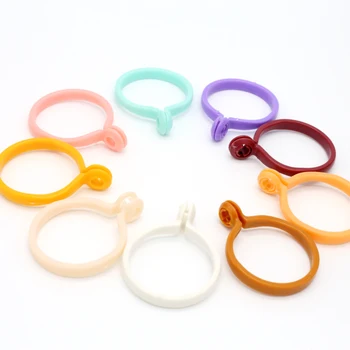 

30PCS/Lot Plastic Curtain Hanging Rings Curtain Accessory Window Shower Curtain Rings Hanging Clamp Ring Roman Rod Ring Buckle