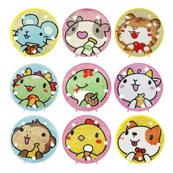 

Cartoon DIY Diamond Painting Light Cross Stitch Full Drill Cartoon Animal LED Home Night Light Desk Decorative Lamp Xmas Gift