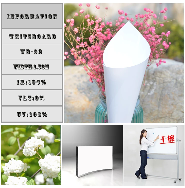 

SUNICE School Teaching Office Note White Board Film/Magic/Vinyl/Window install/Written erase Film 152cmx5m/ 60inx16.5ft