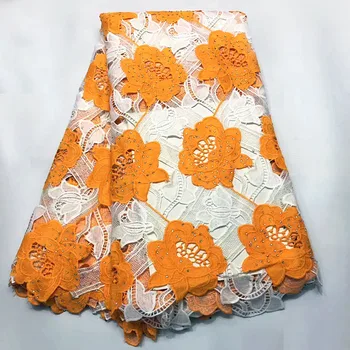 

2019 New African Water Soluble Edge High Quality Guipure Edge Dust Cord Edge For Ladies Beautiful Long Dress wholesale