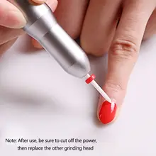 USB электрическая для ухода за ногтями Дрель Инструменты низкий уровень шума с 6 шлифовальных головок+ 6 сверл