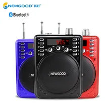 Mini Portable Voice amplifier Speaker FM Wireless Microphone Megaphone Booster Loudspeaker MP3 player SD TF Card USB disk Radio