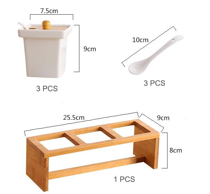Назад к природе простота Керамическая сахарница домашняя кухня 3 в 1 Набор для соли и специй горшок банки с небольшой ложкой