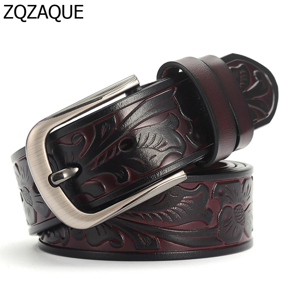 

Trendy Accessories Ture Leather Belts For Men and Women Fashion Cool Pants Girdles Unisex Casual Jeans Cow Leather Cintos SY1543