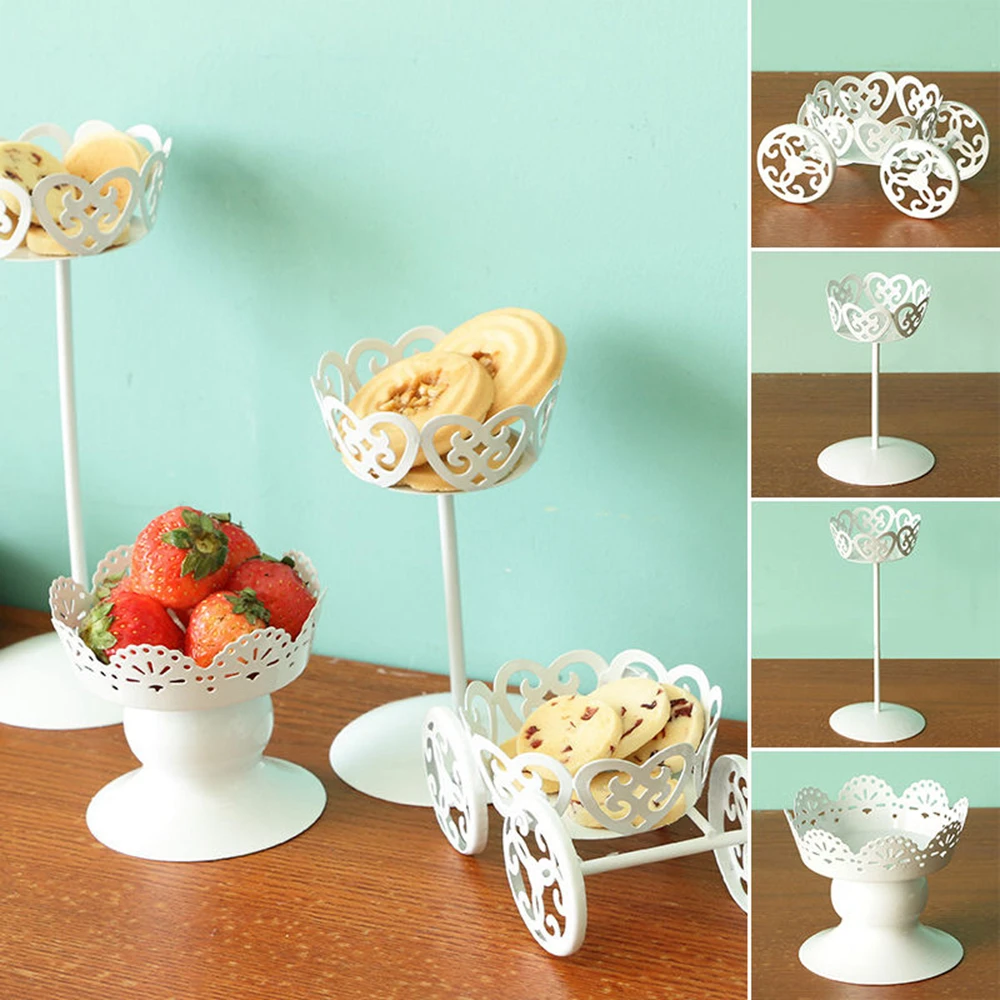 

White Color Metal Wedding Cupcake Stand Cake Dessert Iron Holder Display Party Decor GHMY