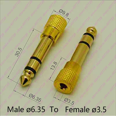 100PCS High Quality Gilded Audio Plug Connectors Male 3 5 To Female 6 35 Stereo Adapter Plug Headphone Adapter Plug Terminals