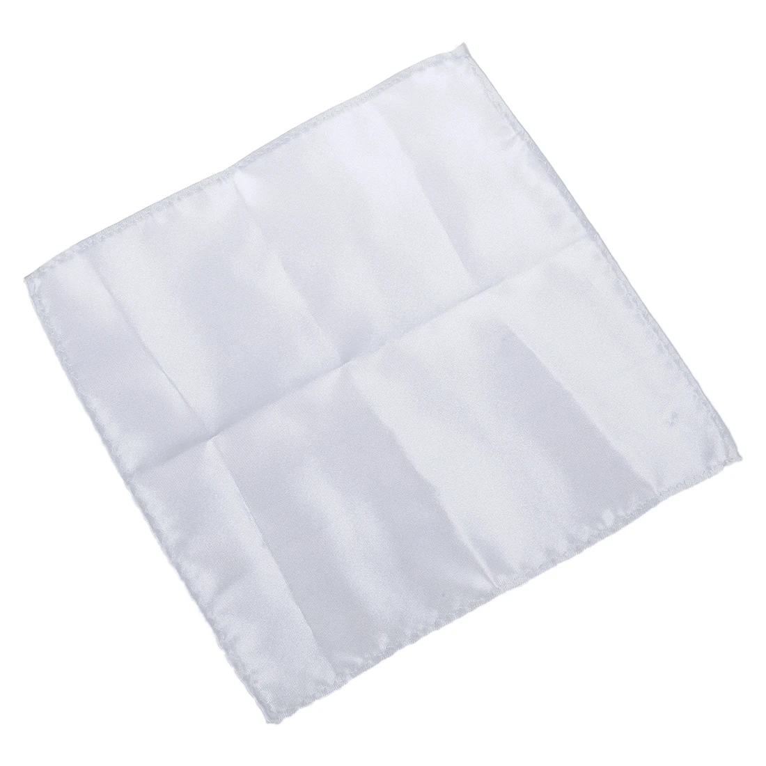 Hot Men's Pocket Hanky Plain Color Wedding Party Square Hankerchief (White)