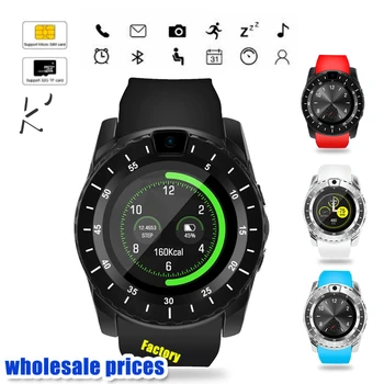 

K' V88 Smart watch Upgraded with Camera/SIM Card version message Calls Reminder Sleep Monitor Remote Music player PK V8 DZ09 A1