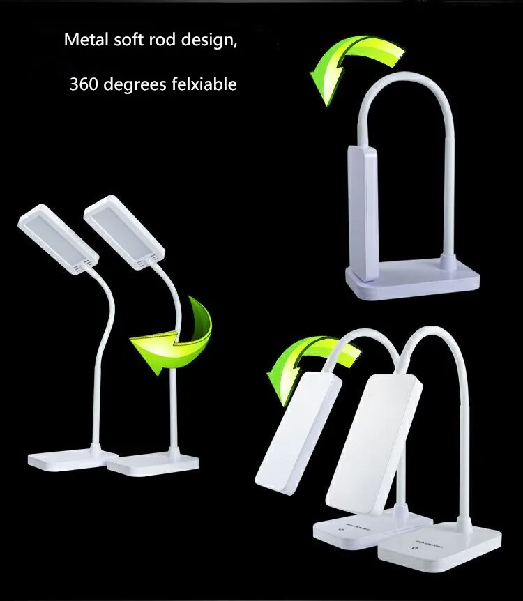 ФОТО LED Desk Lamp, Flexible Gooseneck Table Lamp 7W, 5 Color Temperatures with 5 Brightness Levels, Touch Control, Mermory Function