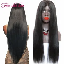 2016 Unprocessed Full Lace Human Hair Wigs With baby hair Virgin Brazilian Straight Glueless Lace Front Wigs for black women