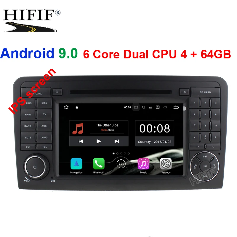 

IPS 2 Din Auto Radio Android 9.0 For Mercedes/Benz/ML/GL CLASS W164 ML350 ML500 GL320 Car Multimedia Video DVD Player GPS FM