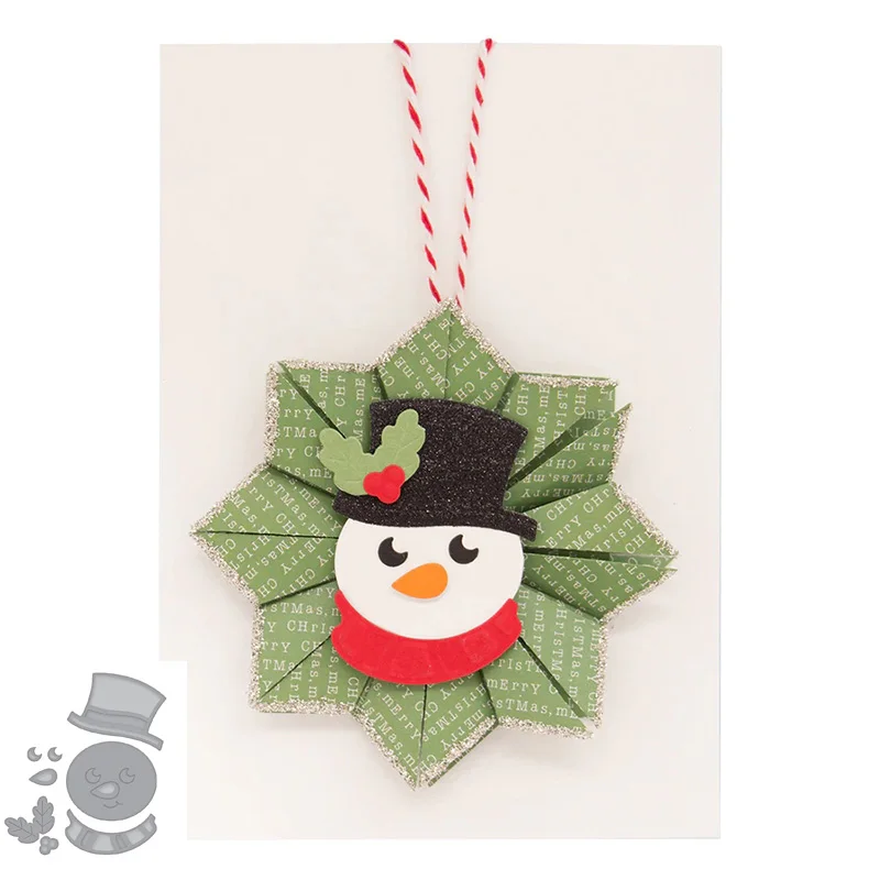 

Winter Snowman Head Metal Cutting dies Scrapbooking Photo Album Handcrafts Embossing DIY Paper card Making Stencils Templates