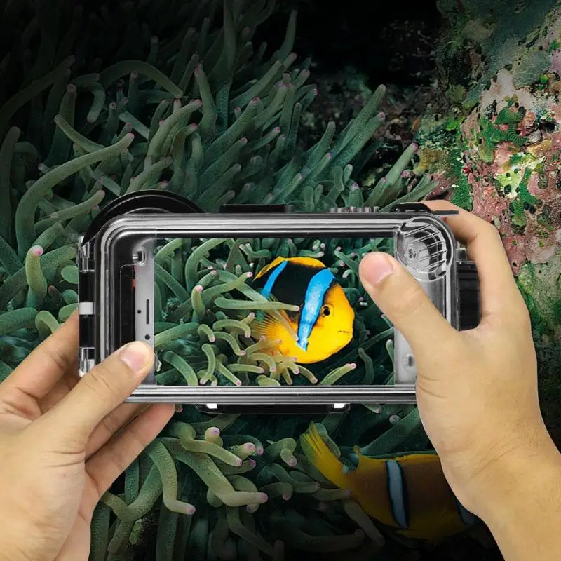 40m/130ft Underwater Camera Waterproof Diving Case for iPhone 6 7 8 Plus X Waterproof Cover For iPhone X 8 7 Swimming Cases