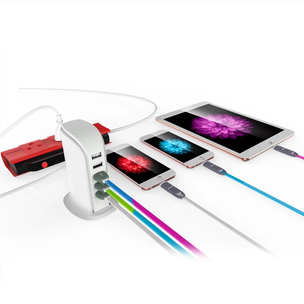 Usb концентратор CARPRIE 5 USB портов зарядное устройство с вилкой Стандарта США