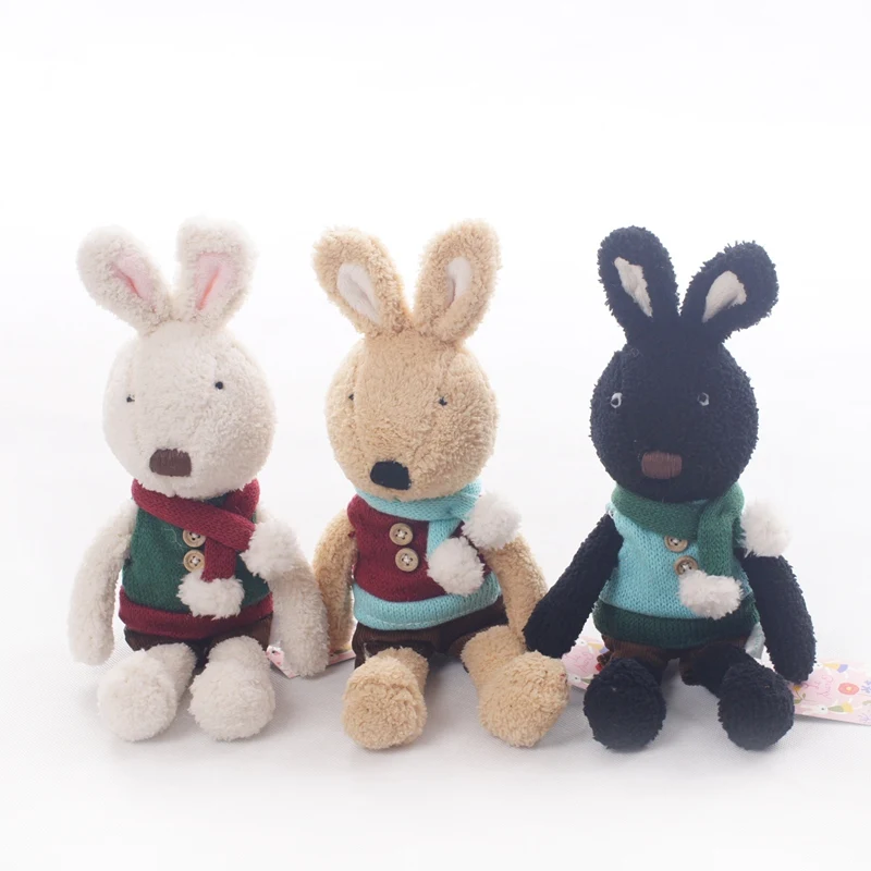 

Lovely Sweater Scarf Rabbit Plush Dolls Soft Bunny Stuffed Animals Toys Cute Clothes Rabbits for Girls Children Birthday Gifts