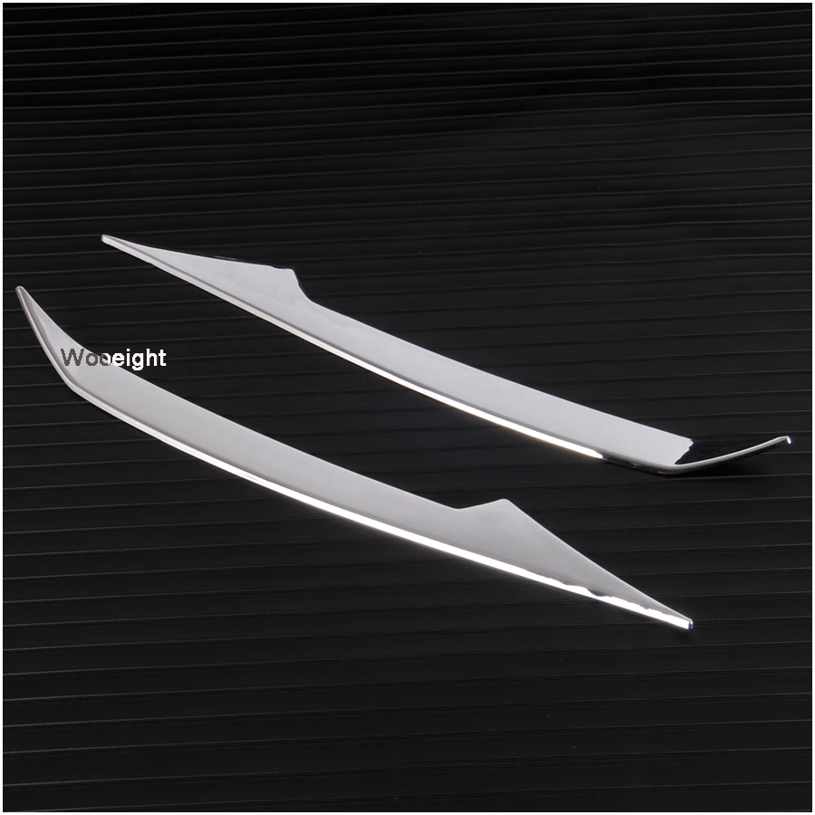 ABS Chrome Front Headlight Headlamp Eyebrow Trim Cover Car Accessories 2PcsSet For Toyota RAV4 RAV 4 2016 (1)