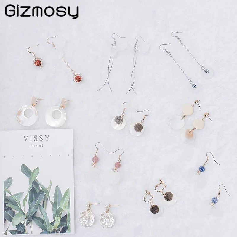 Summer Shell Earrings Long Drop Women Accessories Temperament Korean Style Fashion Jewelry 2019 SY5147 | Украшения и аксессуары