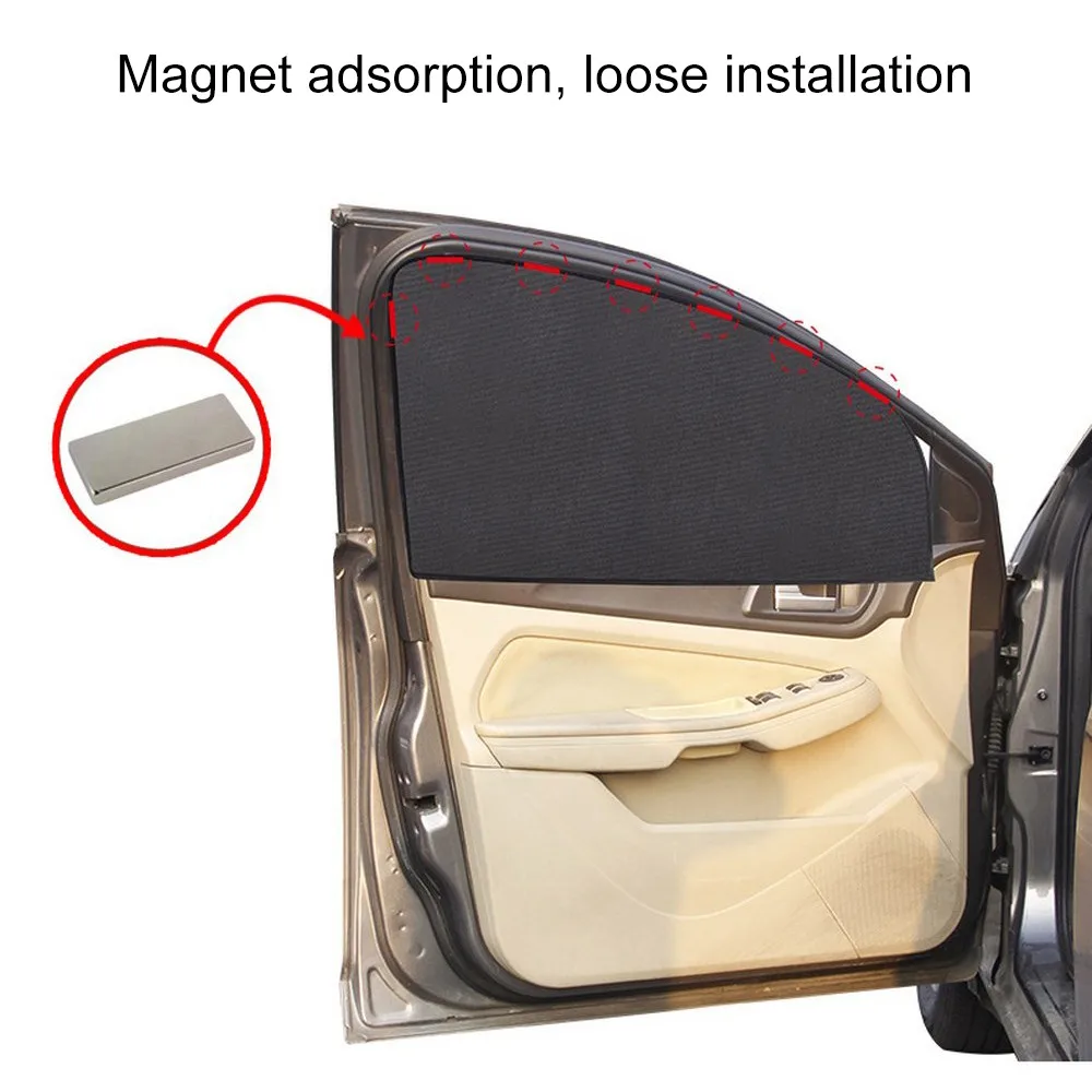Автомобильная боковая Солнцезащитная шторка, сильный магнитный тент, оконная пленка, УФ летняя Защитная оконная пленка, автомобильная шторка, солнцезащитный козырек