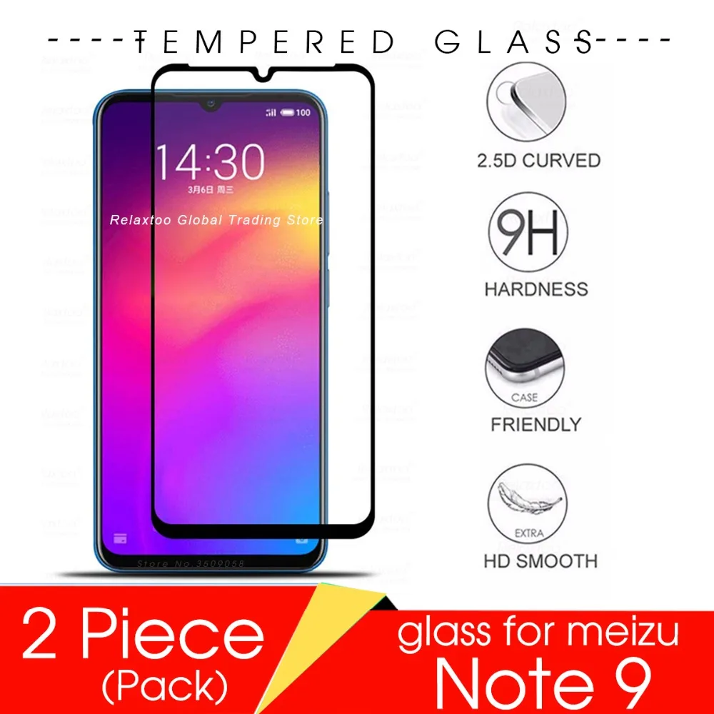 

2PCS for Meizu Note 9 Glass Screen Protector Glass for Meizu M9 Note M923Q 6.2'' Tremp Glas On The Mezu Note9 M9Note Film Cover