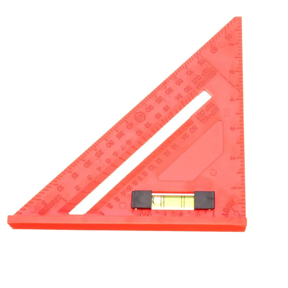 7 дюймов Пластик Рафтер площадь правитель 45 градусов Треугольники линейка для Деревообработка Новые