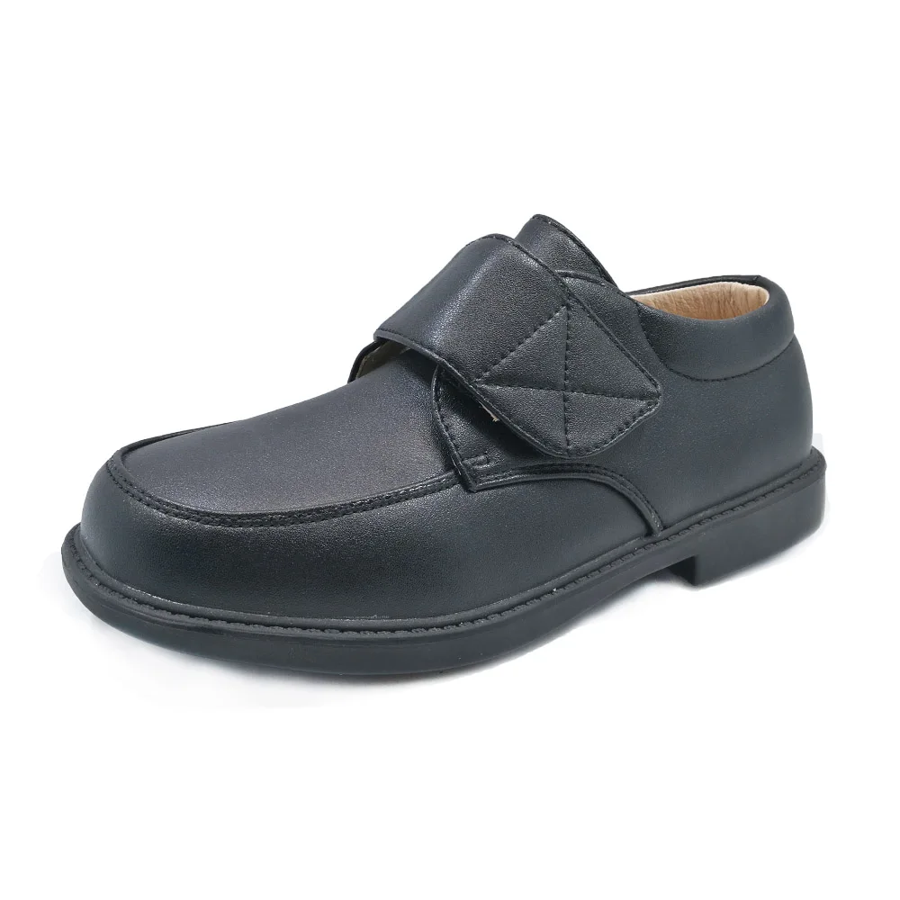 Buy Kids boys black orthopedic leather school shoes