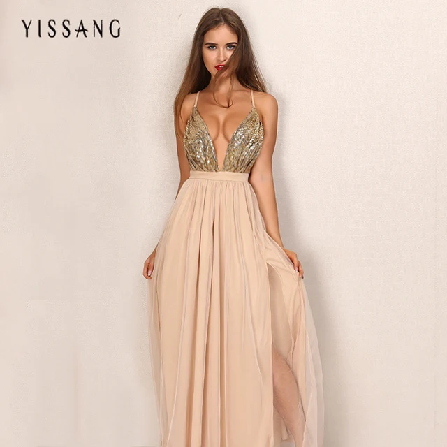 Backless Sparkly Elegant Dress