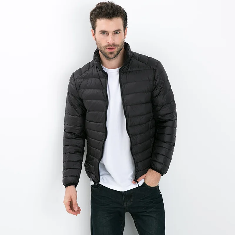 

2019 Down Parkas Fashion mens Autumn Winter Duck Down Jacket Ultra light Men Coat Waterproof collar Outerwear coat 4XL 5XL