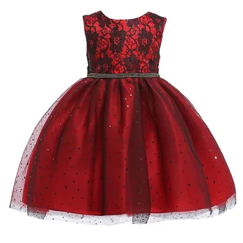 

2018 new flower girl dress party formal dress baby girl summer new bow dress girl dress