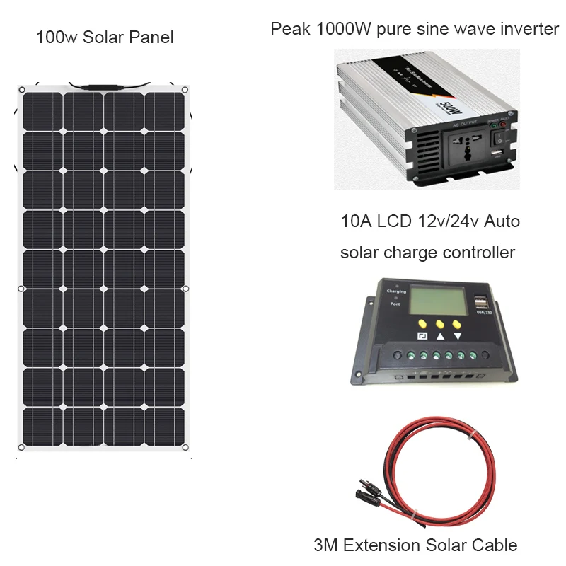 100W solar system