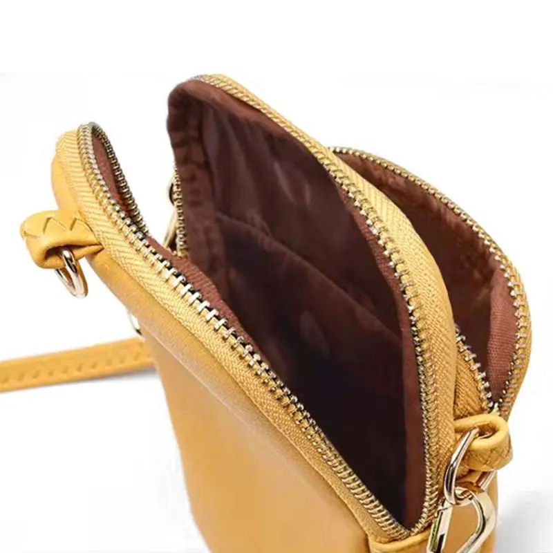 Женский кошелек в стиле ретро, Кожаная Мини сумка через плечо для мобильного телефона