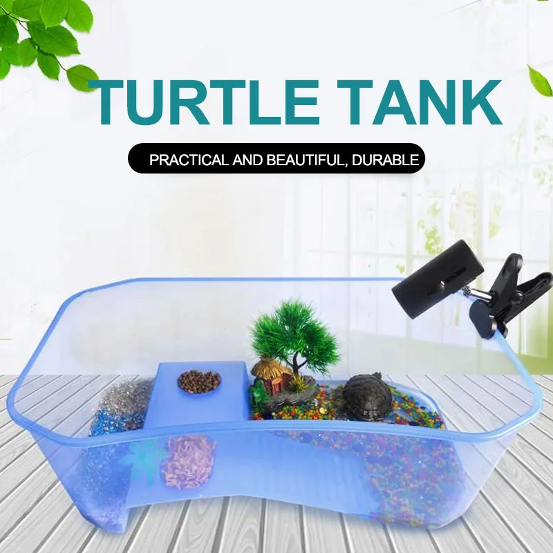 

Tortoise Habitat Turtle Tank Portable Balcony Plastic Fish Tank Fish Water Terrapin