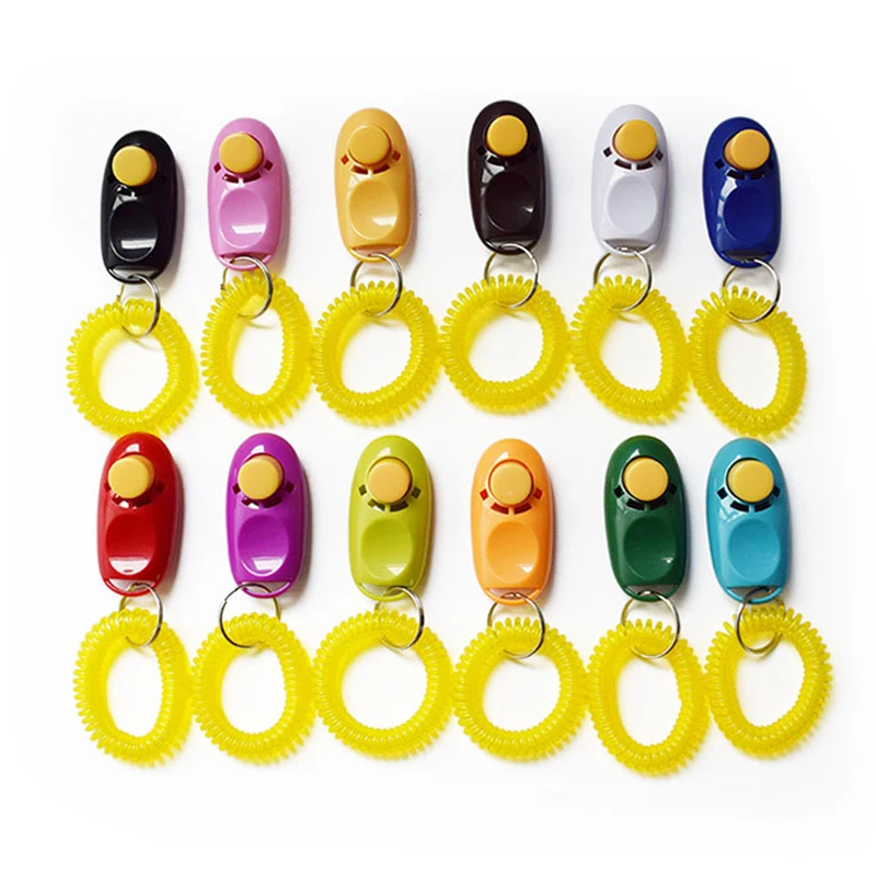 

5pcs Pet Dog Training Clicker Key Chain Wrist Strap Doggy Train Sound Click Pet Trainer