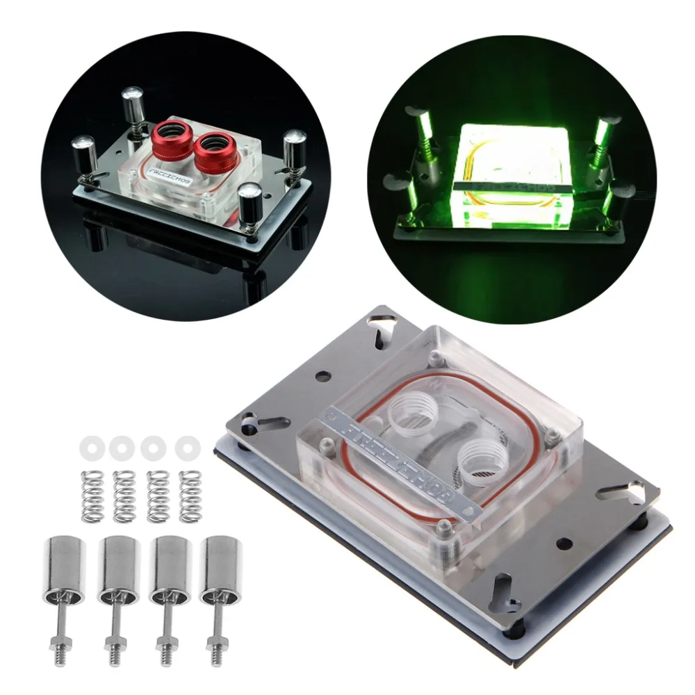 Открытый-умный ЦП акриловый верхний блок водяного охлаждения брызгоустойчивый жидкостный блок с каналом для AMD 771 AM2 AM3 AM3+ AM4